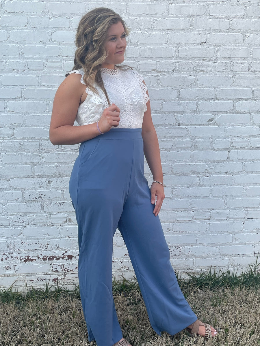 Buy Women's Jumpsuit Blue Lace Online