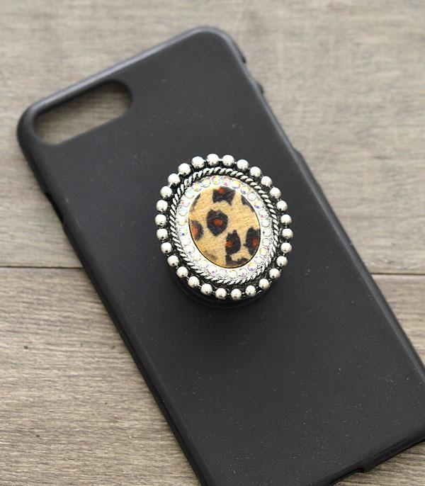 Leopard Concho Phone Grip