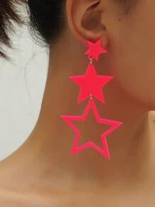 Layers Star Drop Earrings