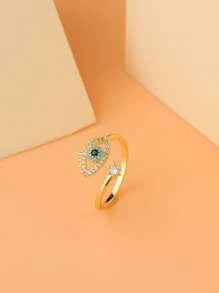 Rhinestone Eye Ring