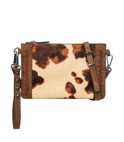 Cow Hide Wristlet/Crossbody Bag