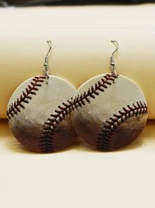 Baseball Drop Earrings