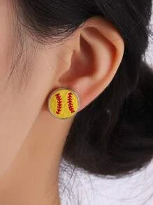 Softball Stud Earrings