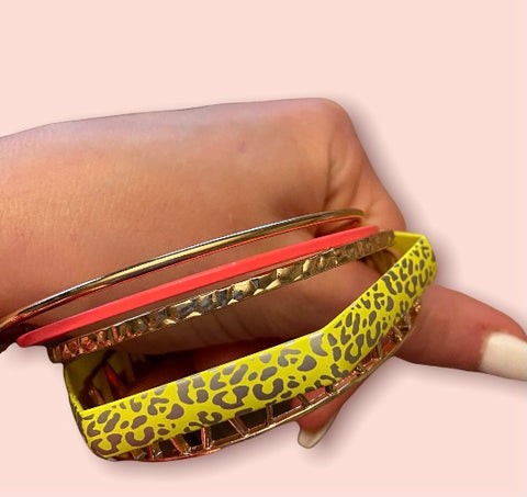 Neon cheetah bracelet