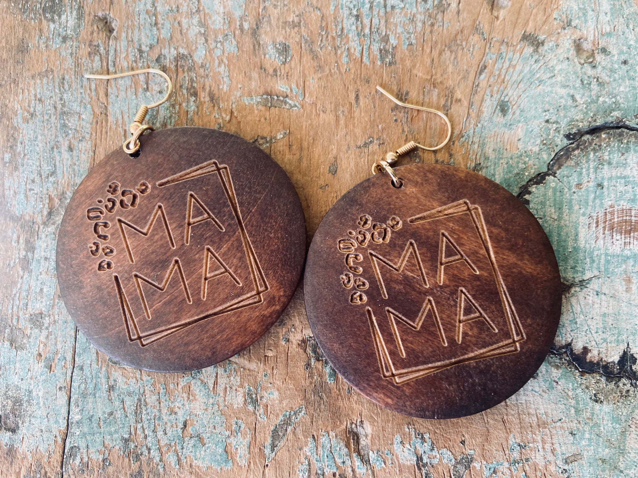 MAMA Wooden Earrings